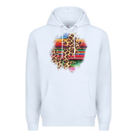 White serape leopard patch Premium Hoodie - AdoDesignShop