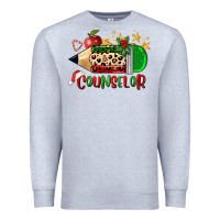 Heather Grey christmas counselor pencil Premium Sweatshirt - FaDigitalArtStudio