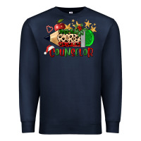 Navy christmas counselor pencil Premium Sweatshirt - FaDigitalArtStudio