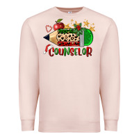 Pale Pink christmas counselor pencil Premium Sweatshirt - FaDigitalArtStudio