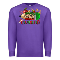 Purple christmas counselor pencil Premium Sweatshirt - FaDigitalArtStudio