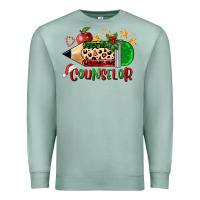 Seafoam christmas counselor pencil Premium Sweatshirt - FaDigitalArtStudio