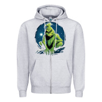 Heather Grey Grinch Zipper Hoodie - Unal Design