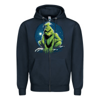 Navy Grinch Zipper Hoodie - Unal Design