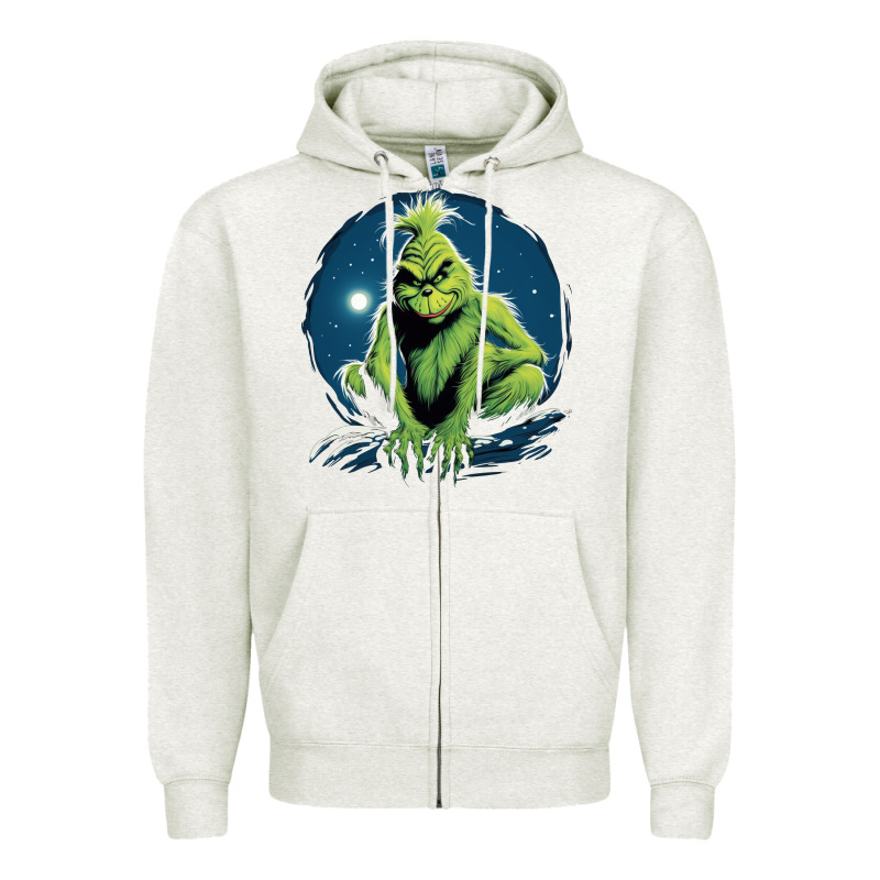 Grinch Zipper Hoodie by Unal Design | Teevron