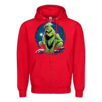 Red Grinch Zipper Hoodie - Unal Design