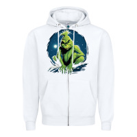 White Grinch Zipper Hoodie - Unal Design