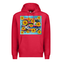 Cardinal serape cowhide sunflower Premium Hoodie - AdoDesignShop