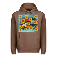 Chestnut serape cowhide sunflower Premium Hoodie - AdoDesignShop
