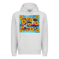 Dove Grey serape cowhide sunflower Premium Hoodie - AdoDesignShop