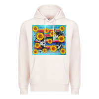Pale Pink serape cowhide sunflower Premium Hoodie - AdoDesignShop