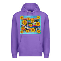 Purple serape cowhide sunflower Premium Hoodie - AdoDesignShop