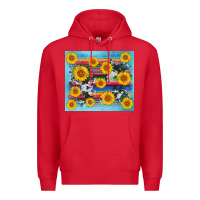 Red serape cowhide sunflower Premium Hoodie - AdoDesignShop