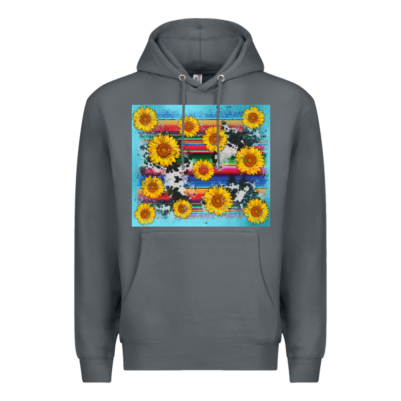 Serape Cowhide Sunflower Premium Hoodie by AdoDesignShop | Teevron