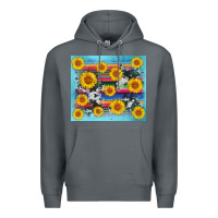 Rock serape cowhide sunflower Premium Hoodie - AdoDesignShop