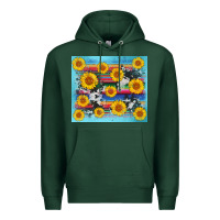 Sports Green serape cowhide sunflower Premium Hoodie - AdoDesignShop