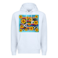 White serape cowhide sunflower Premium Hoodie - AdoDesignShop