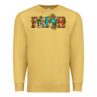 Antique Gold faith with cross and sunflower Premium Sweatshirt - HRA Design Shop