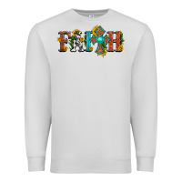 Dove Grey faith with cross and sunflower Premium Sweatshirt - HRA Design Shop