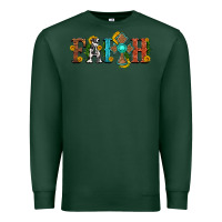 Sports Green faith with cross and sunflower Premium Sweatshirt - HRA Design Shop