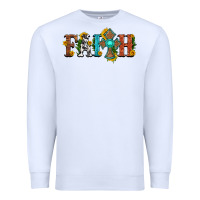 White faith with cross and sunflower Premium Sweatshirt - HRA Design Shop