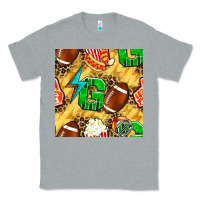 American Football Go With Thunder And Leopard  Seamless Pattern Classic Tee | Teevron