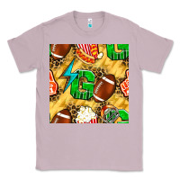 Lilac american football go with thunder and leopard  seamless pattern Classic Tee - BundleAndBundleShop