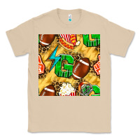 Mushroom american football go with thunder and leopard  seamless pattern Classic Tee - BundleAndBundleShop
