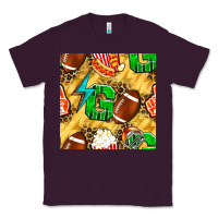 Plum american football go with thunder and leopard  seamless pattern Classic Tee - BundleAndBundleShop