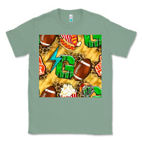 Sage american football go with thunder and leopard  seamless pattern Classic Tee - BundleAndBundleShop