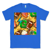 True Royal american football go with thunder and leopard  seamless pattern Classic Tee - BundleAndBundleShop