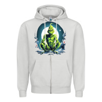 Dove Grey Grinch Zipper Hoodie - Unal Design