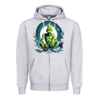Heather Grey Grinch Zipper Hoodie - Unal Design