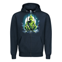 Navy Grinch Zipper Hoodie - Unal Design