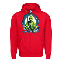 Red Grinch Zipper Hoodie - Unal Design
