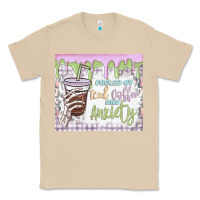 Mushroom fueled by iced coffee and anxiety Classic Tee - MaliasSmallBusiness