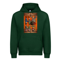 Forest Green Western On The Hunt Deer Urban Hoodie - LillyAllenDesigns