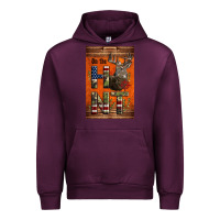 Mauve Wine Western On The Hunt Deer Urban Hoodie - LillyAllenDesigns