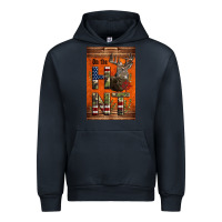 Navy Western On The Hunt Deer Urban Hoodie - LillyAllenDesigns