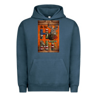 Pigment Midnight Navy Western On The Hunt Deer Urban Hoodie - LillyAllenDesigns