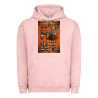 Pigment Salmon Western On The Hunt Deer Urban Hoodie - LillyAllenDesigns