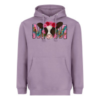 Lavender mom with cow mothers day Heavyweight Hoodie - texasbilliewilder