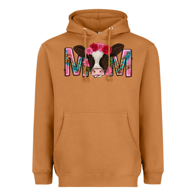 Mom With Cow Mothers Day Heavyweight Hoodie by texasbilliewilder | Teevron