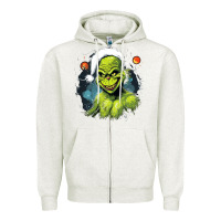 Oatmeal Heather Grinch Zipper Hoodie - Unal Design