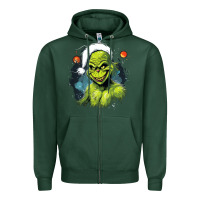 Sports Green Grinch Zipper Hoodie - Unal Design