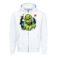 White Grinch Zipper Hoodie - Unal Design