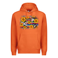 Carrot serape cowhide sunflower background Premium Hoodie - AdoDesignShop