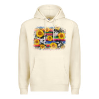 Sandshell serape cowhide sunflower background Premium Hoodie - AdoDesignShop