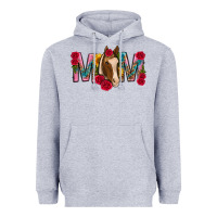 Heather Grey mom with horse mothers day Heavyweight Hoodie - texasbilliewilder