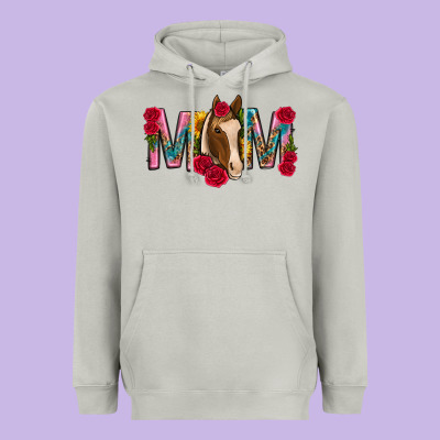Mom With Horse Mothers Day Heavyweight Hoodie Designed By Texasbilliewilder